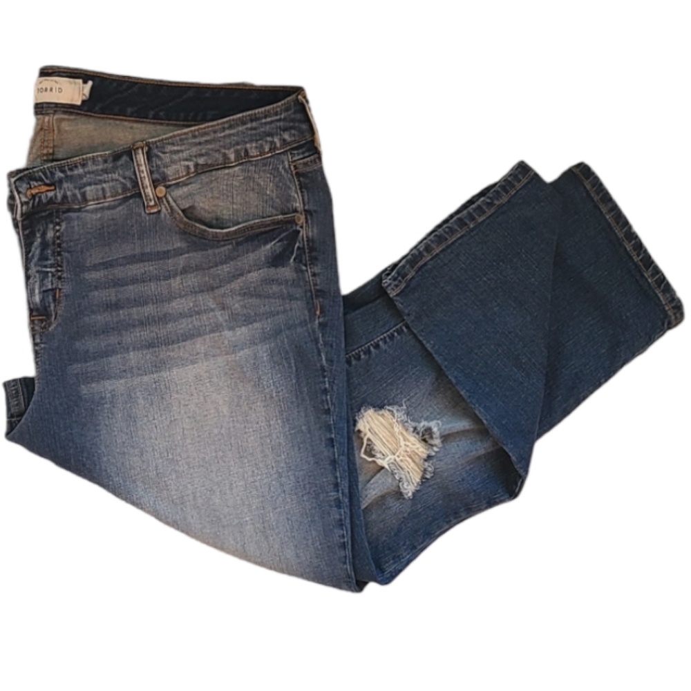 TORRID Denim Jeans Destructed Knees EUC Size 20S